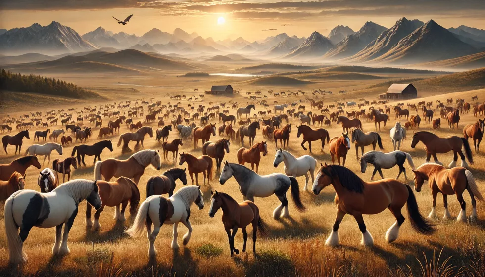 Chevaux dans la nature - Encyclopédie des chevaux du monde