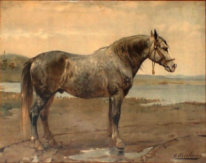 Painting of a Russian Line by Otto Eerelman in 1898 - Public Domain - Otto Eerelman